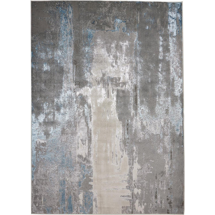 Feizy Azure 3406F Rug in Silver / Teal