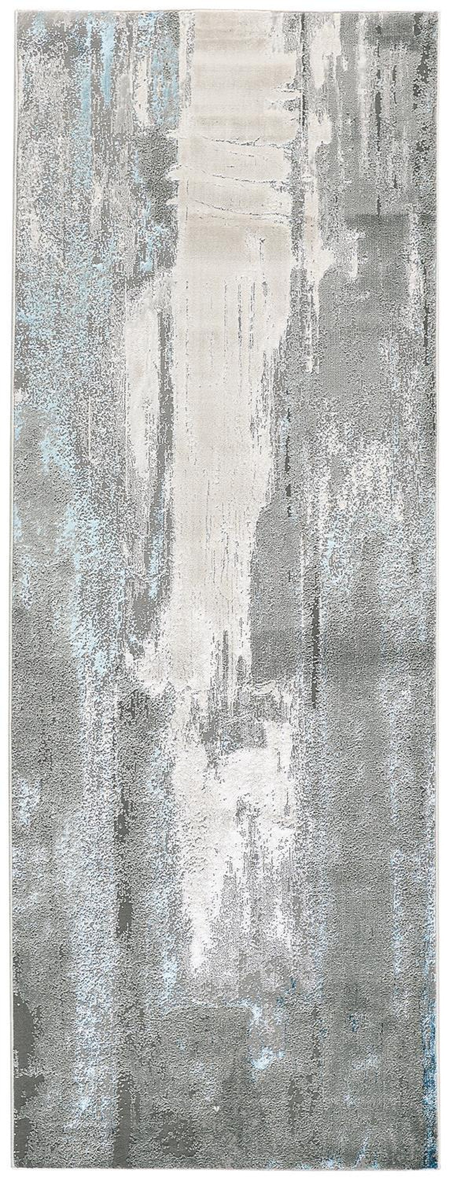 Feizy Azure 3406F Rug in Silver / Teal