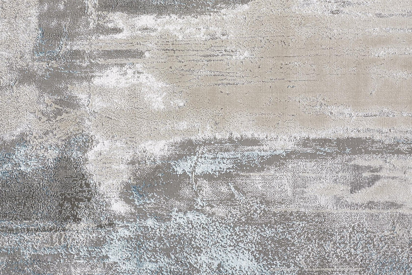 Feizy Azure 3406F Rug in Silver / Teal