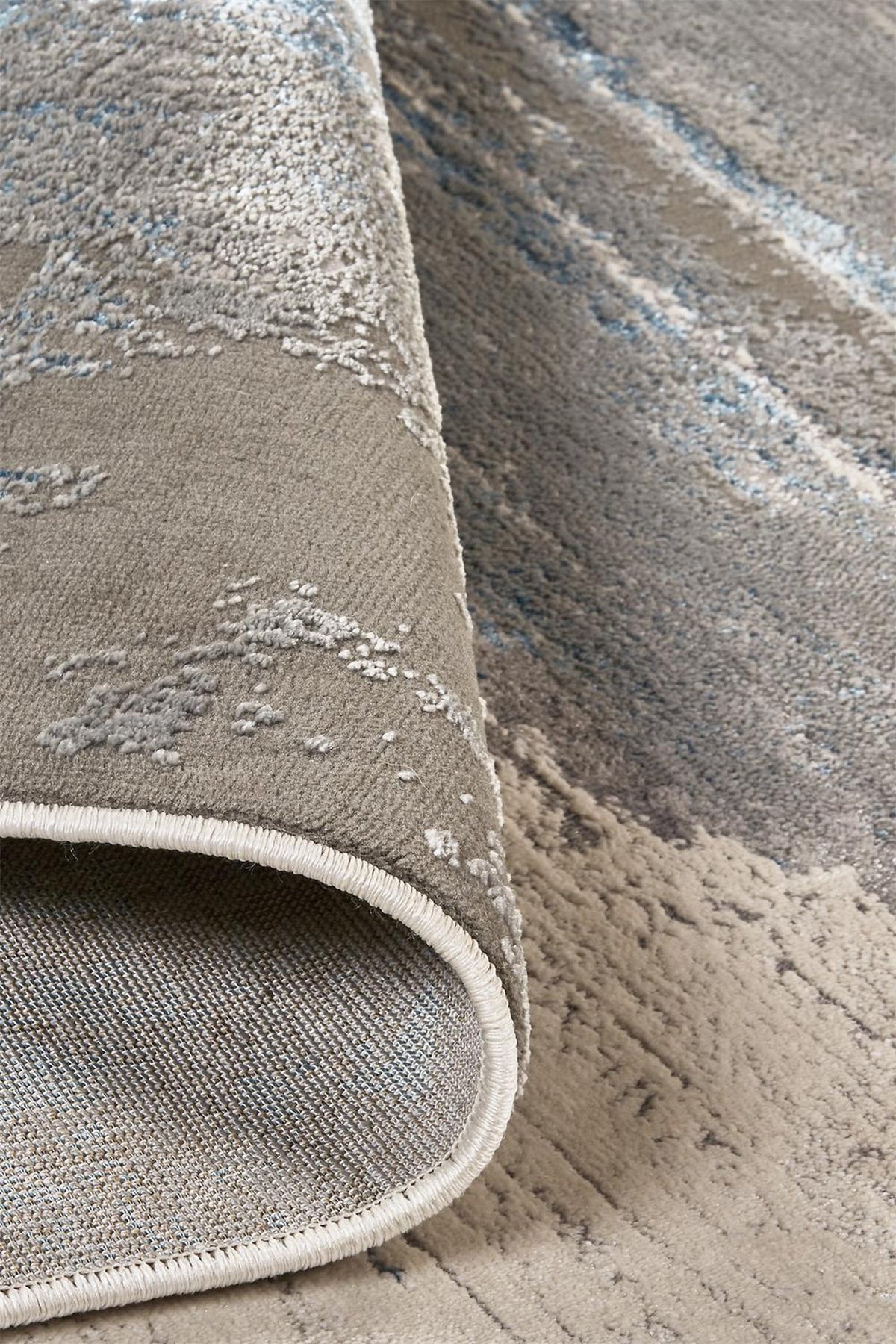 Feizy Azure 3406F Rug in Silver / Teal