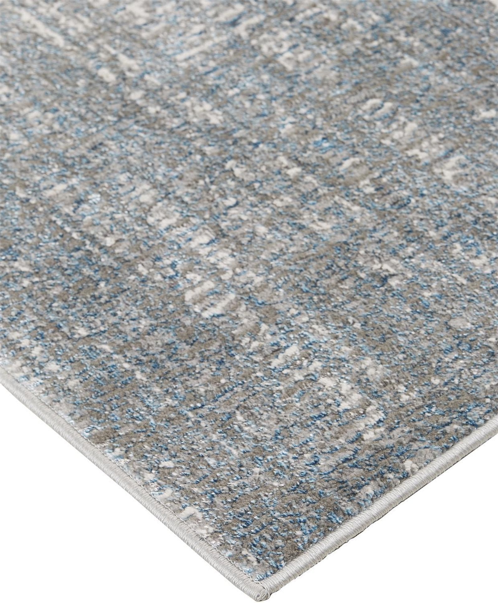 Feizy Azure 3413F Rug in Silver / Teal