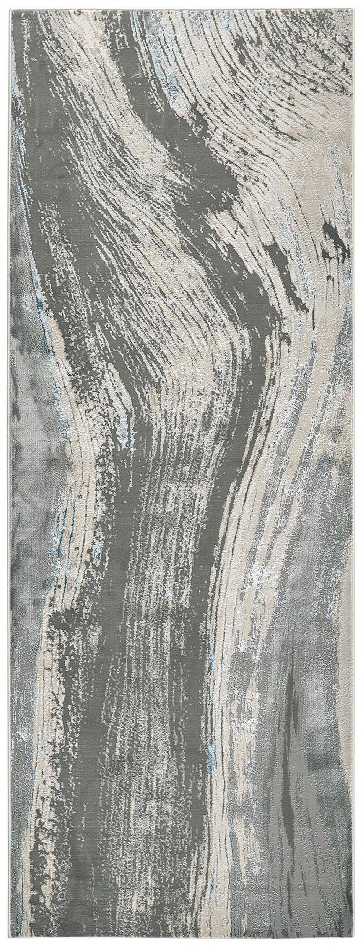 Feizy Azure 3524F Rug in Silver / Teal