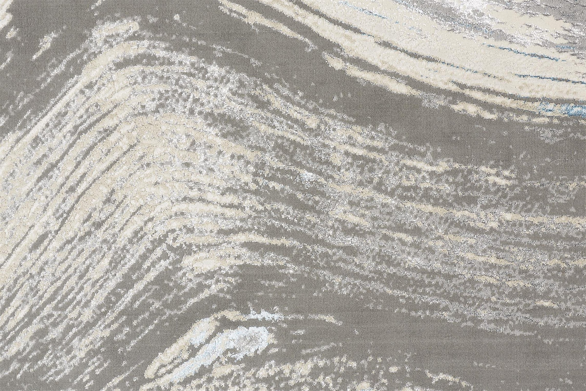 Feizy Azure 3524F Rug in Silver / Teal