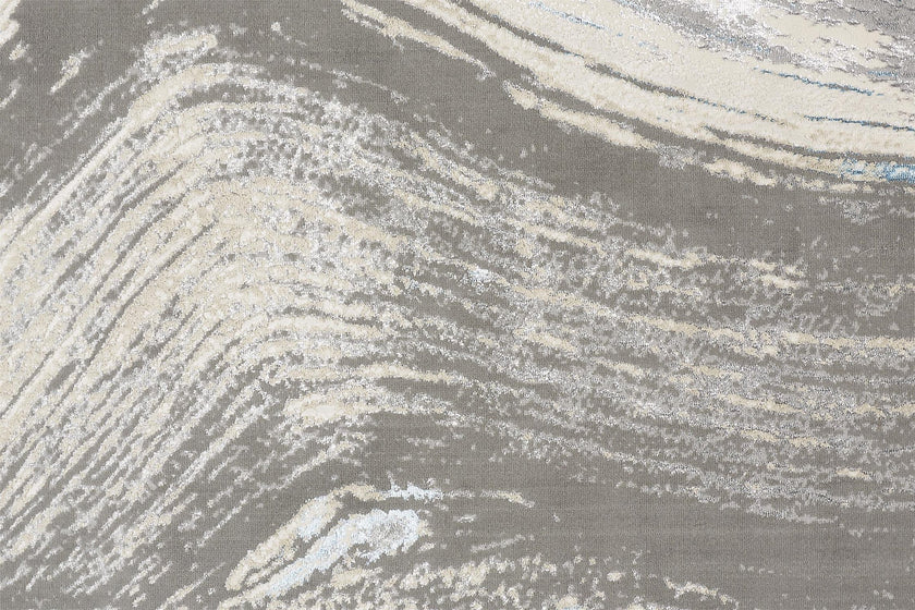 Feizy Azure 3524F Rug in Silver / Teal
