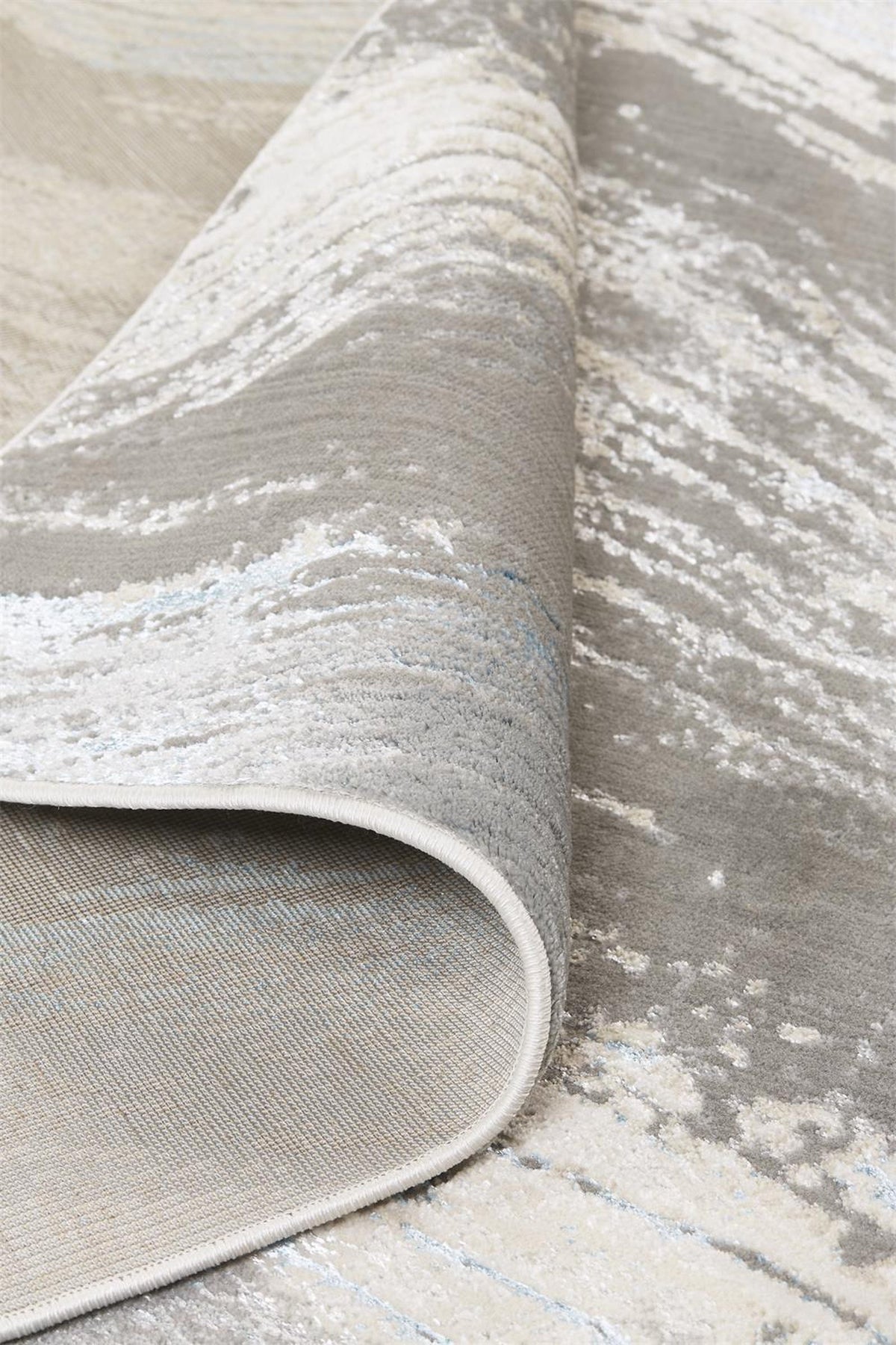 Feizy Azure 3524F Rug in Silver / Teal