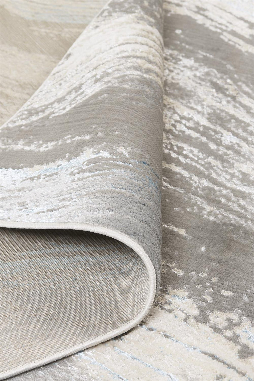 Feizy Azure 3524F Rug in Silver / Teal