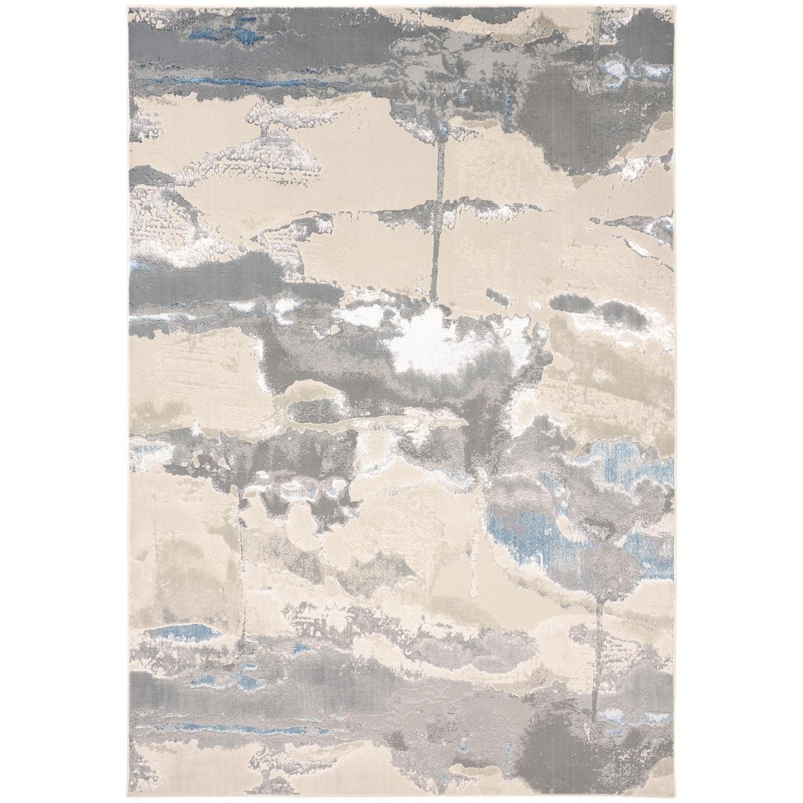Feizy Azure 3525F Rug in Silver / Teal