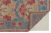 Feizy Beall 6633F Rug in Blue / Red