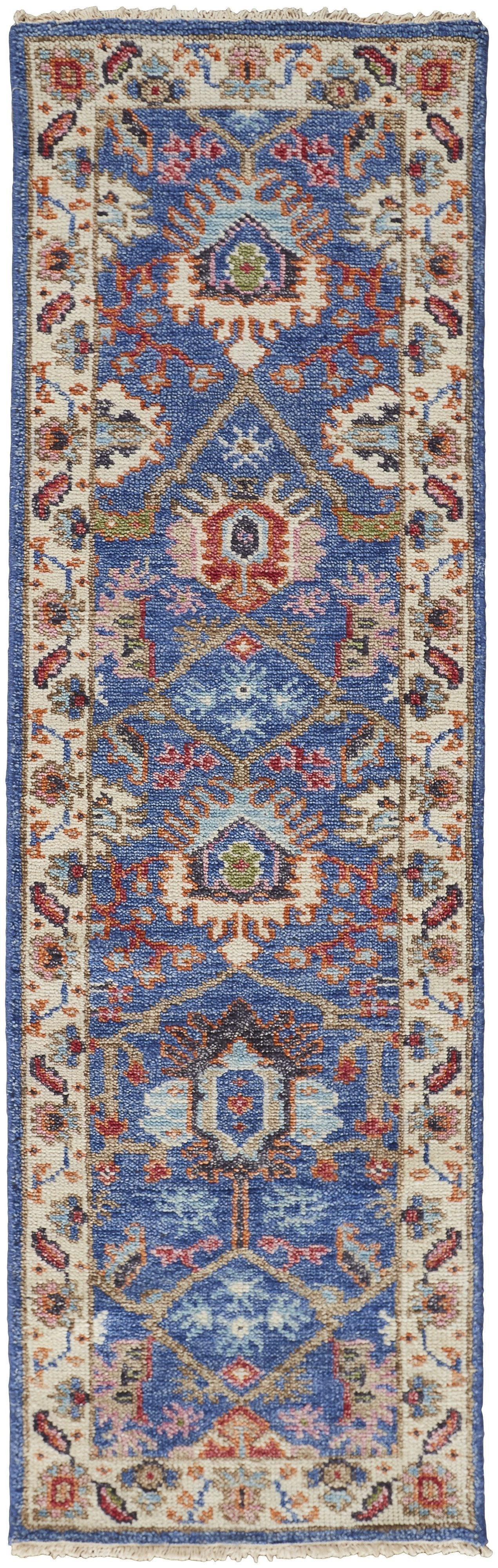 Feizy Beall 6708F Rug in Blue / Red