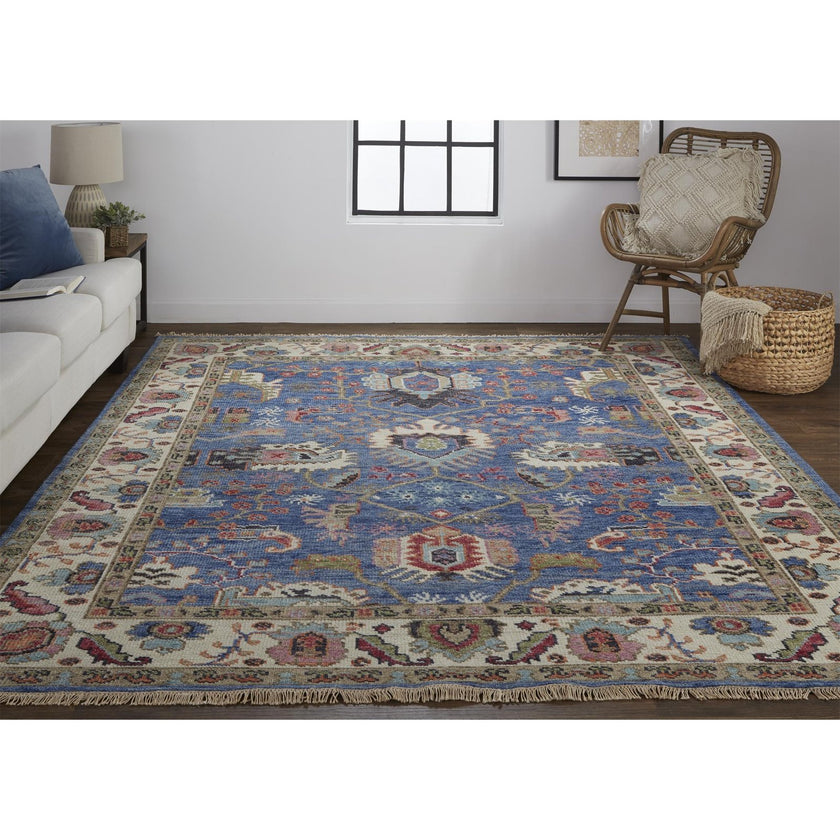 Feizy Beall 6708F Rug in Blue / Red