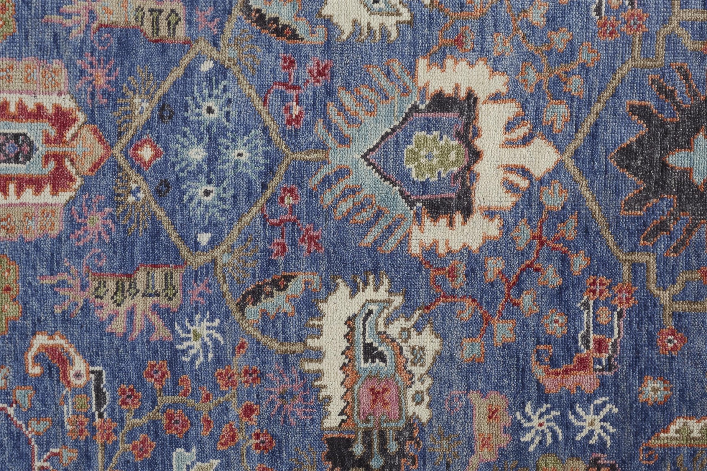 Feizy Beall 6708F Rug in Blue / Red