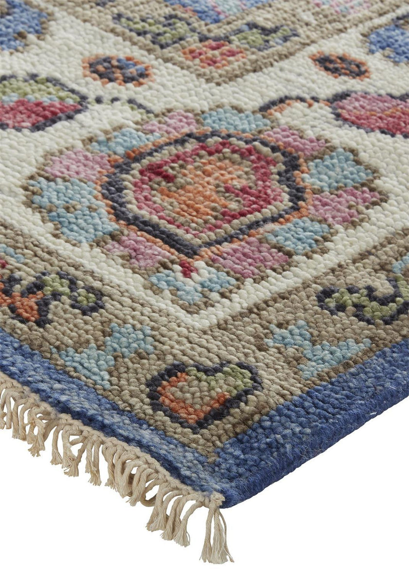 Feizy Beall 6708F Rug in Blue / Red