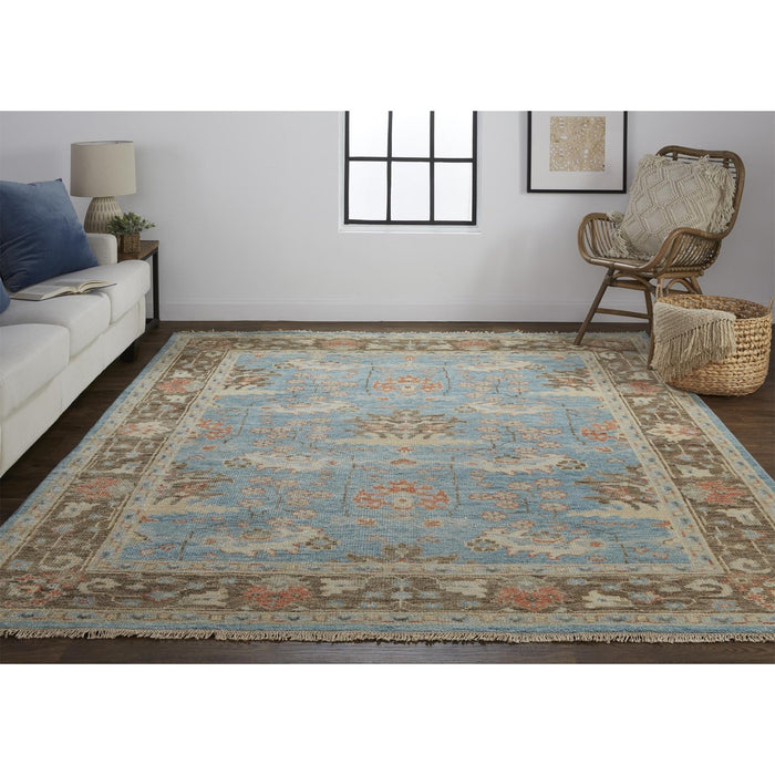 Feizy Beall 6710F Rug in Blue / Brown