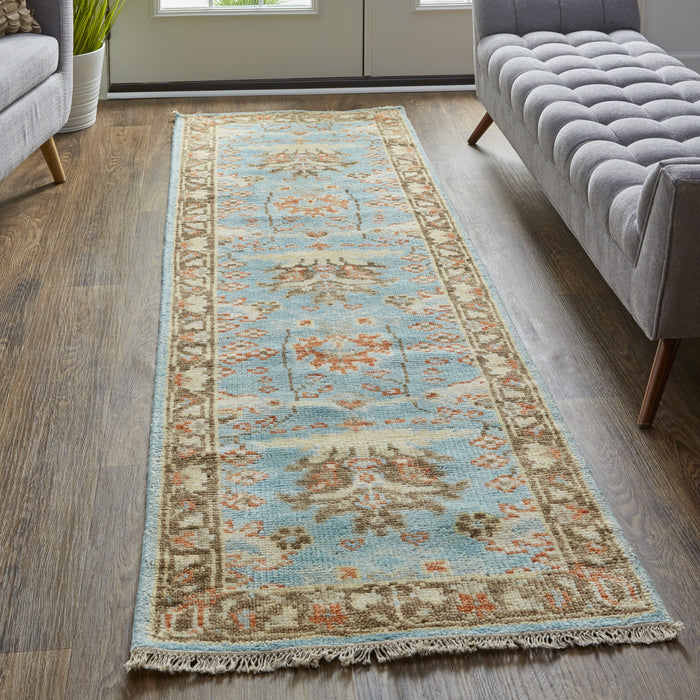 Feizy Beall 6710F Rug in Blue / Brown