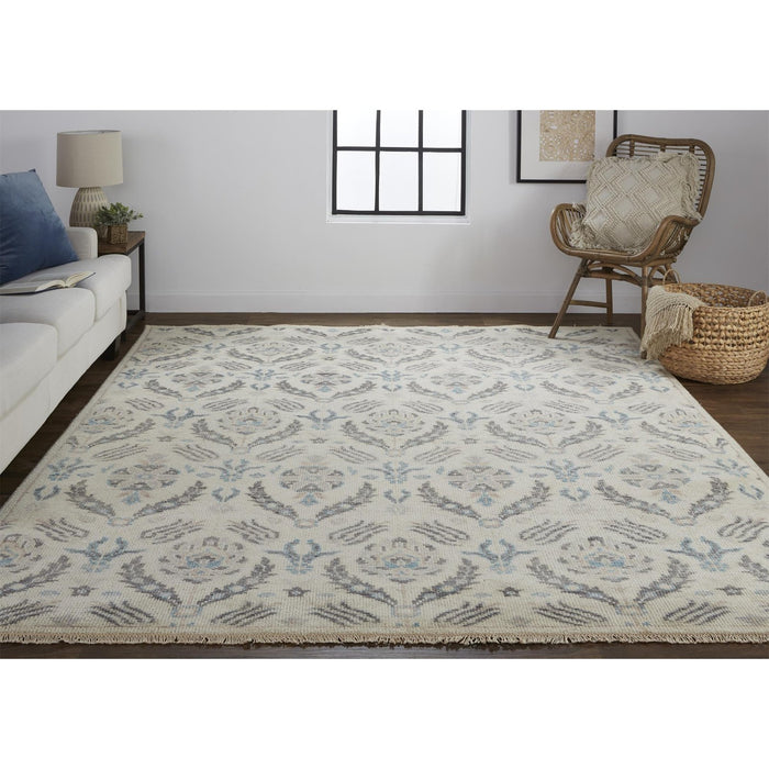 Feizy Beall 6711F Rug in Beige / Blue