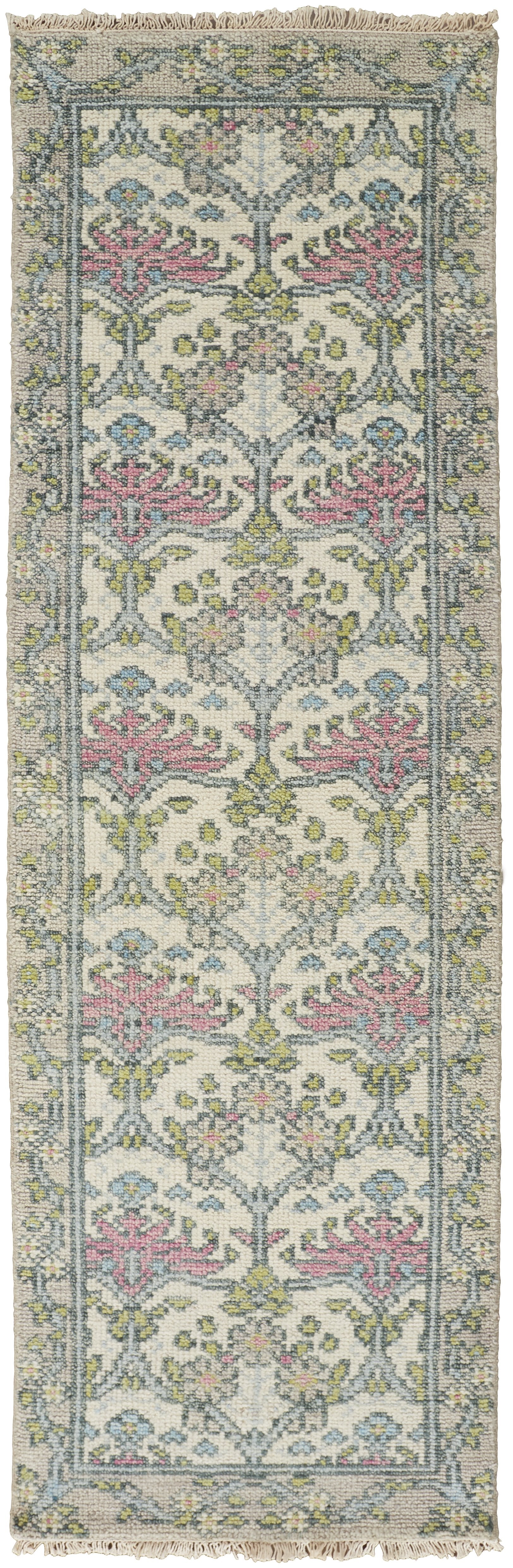 Feizy Beall 6714F Rug in Gray / Pink