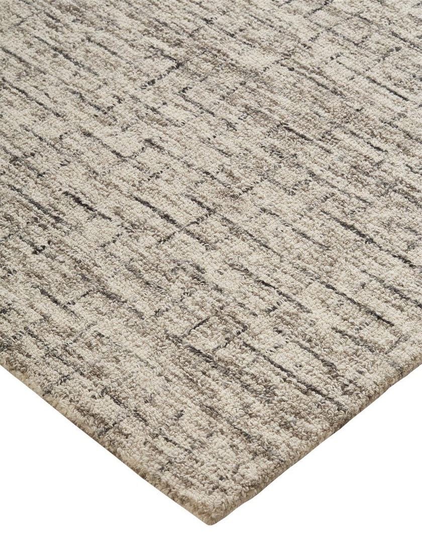Feizy Belfort 8667F Rug in Ivory / Gray
