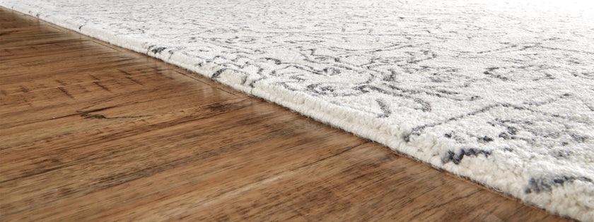 Feizy Belfort 8778F Rug in Ivory/Charcoal
