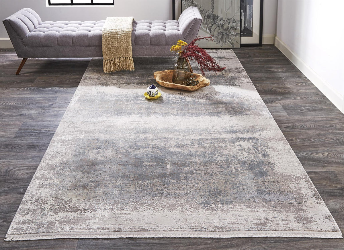 Feizy Cadiz 3888F Rug in Light Gray