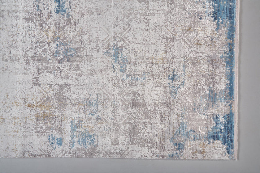 Feizy Cadiz 3889F Rug in Ivory/Blue