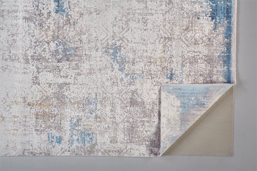 Feizy Cadiz 3889F Rug in Ivory/Blue