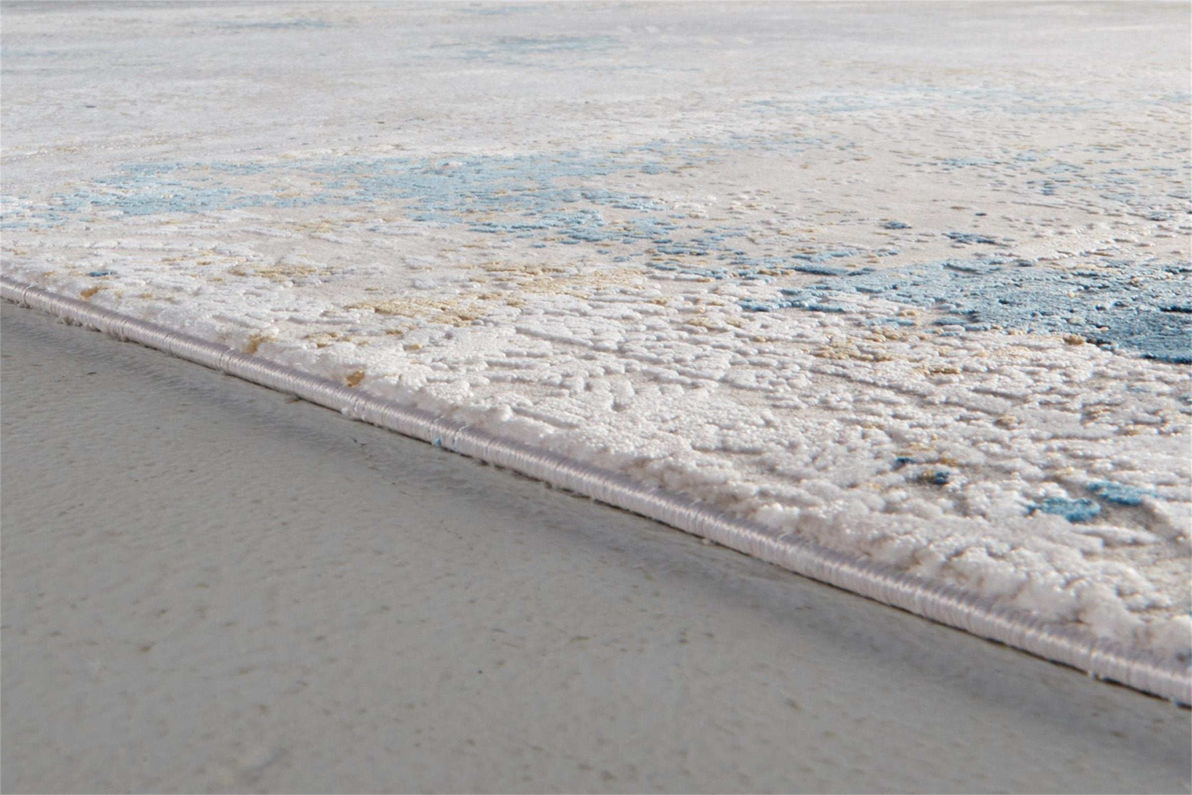 Feizy Cadiz 3889F Rug in Ivory/Blue