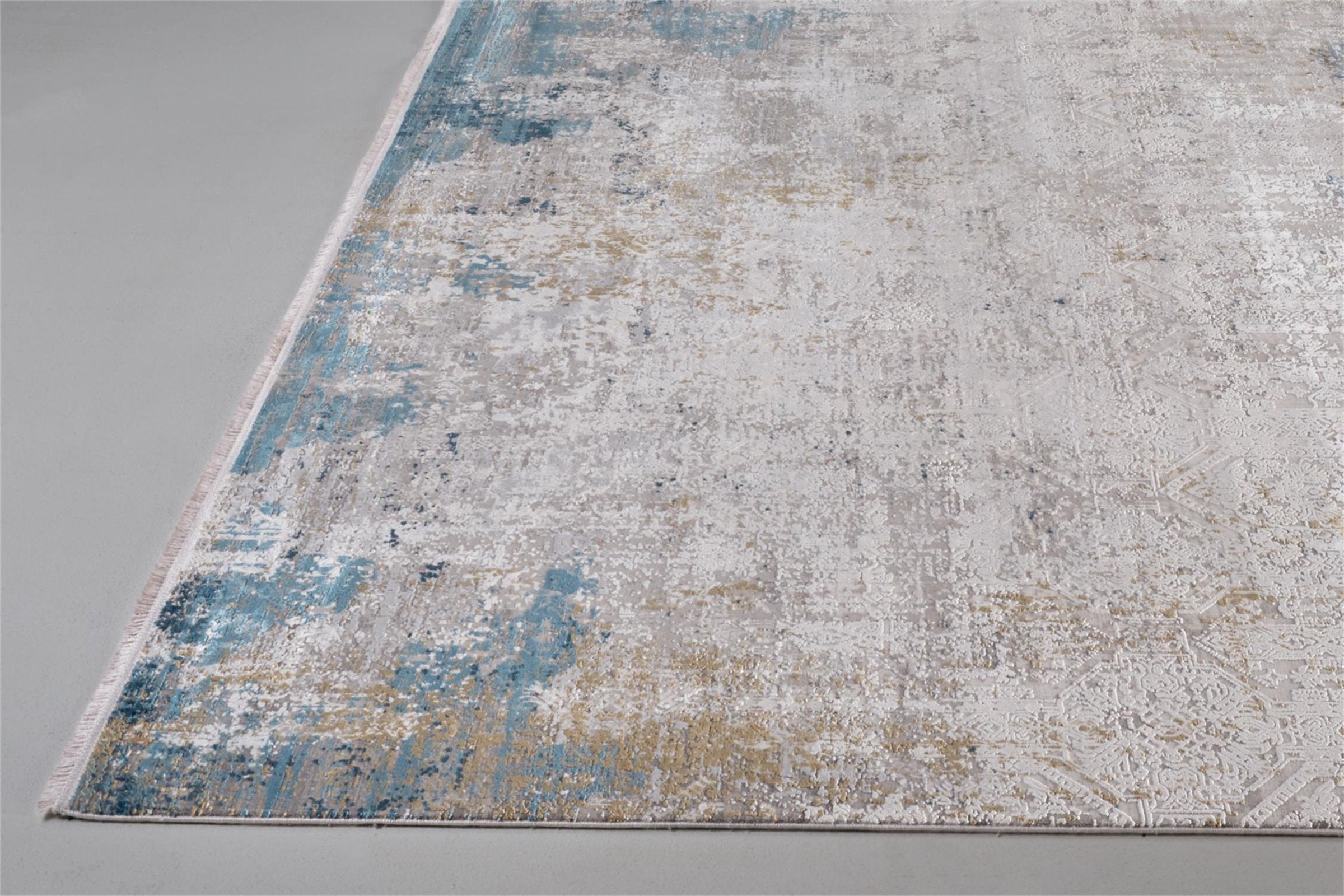 Feizy Cadiz 3889F Rug in Ivory/Blue