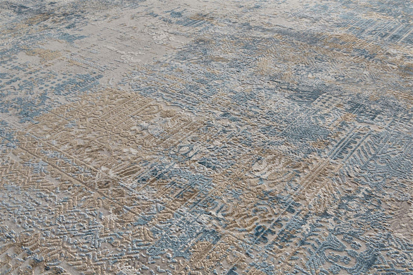 Feizy Cadiz 3890F Rug in Blue/Gray