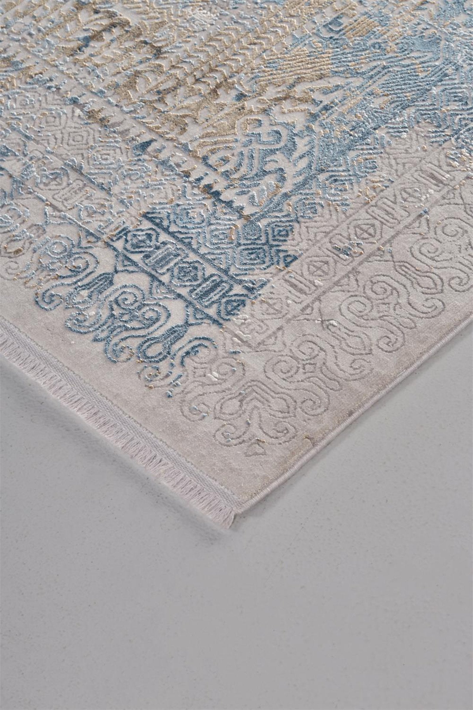 Feizy Cadiz 3890F Rug in Blue/Gray