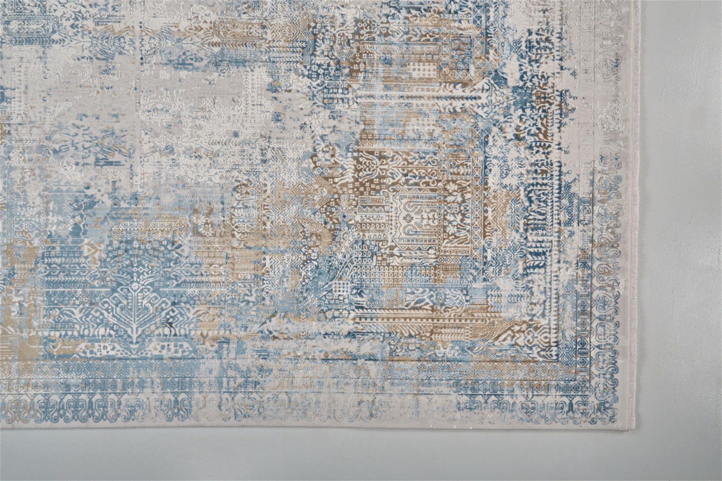 Feizy Cadiz 3890F Rug in Blue/Gray