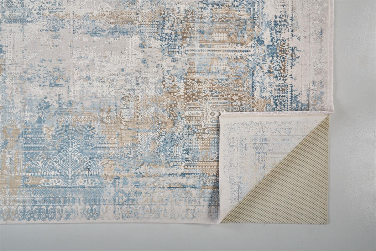 Feizy Cadiz 3890F Rug in Blue/Gray