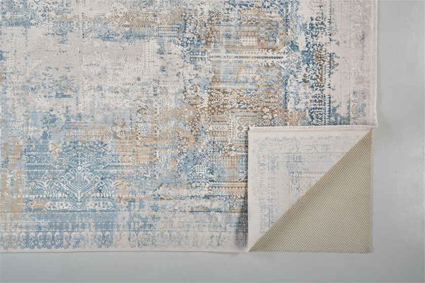 Feizy Cadiz 3890F Rug in Blue/Gray