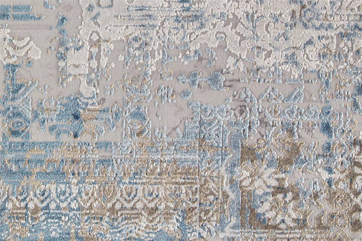Feizy Cadiz 3890F Rug in Blue/Gray