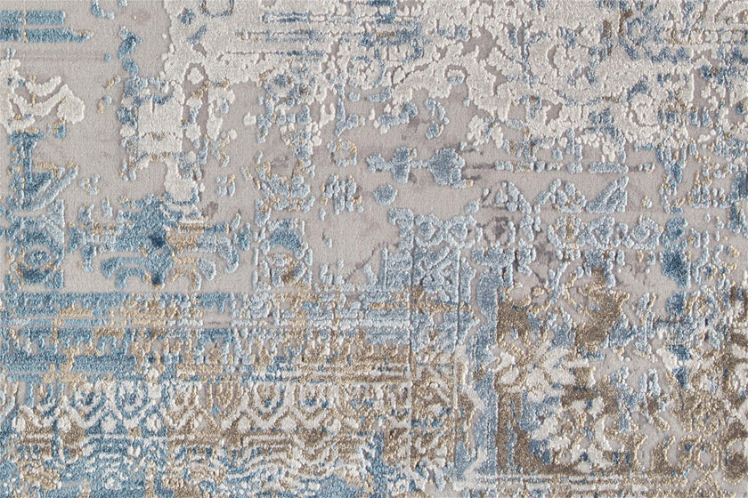 Feizy Cadiz 3890F Rug in Blue/Gray