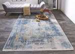 Feizy Cadiz 3890F Rug in Blue/Gray