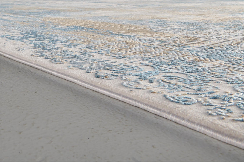 Feizy Cadiz 3890F Rug in Blue/Gray