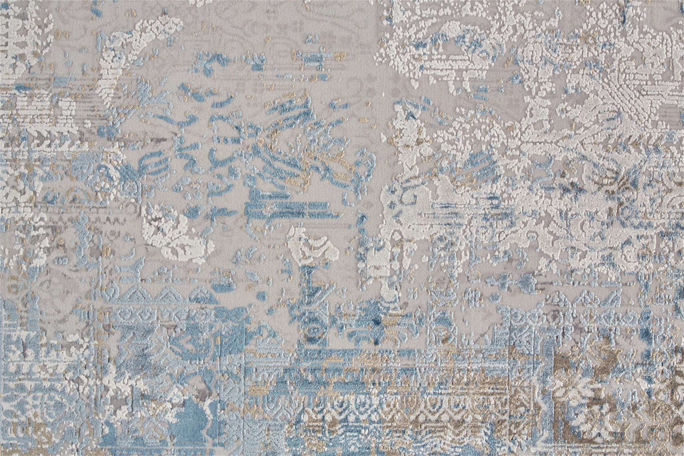 Feizy Cadiz 3890F Rug in Blue/Gray