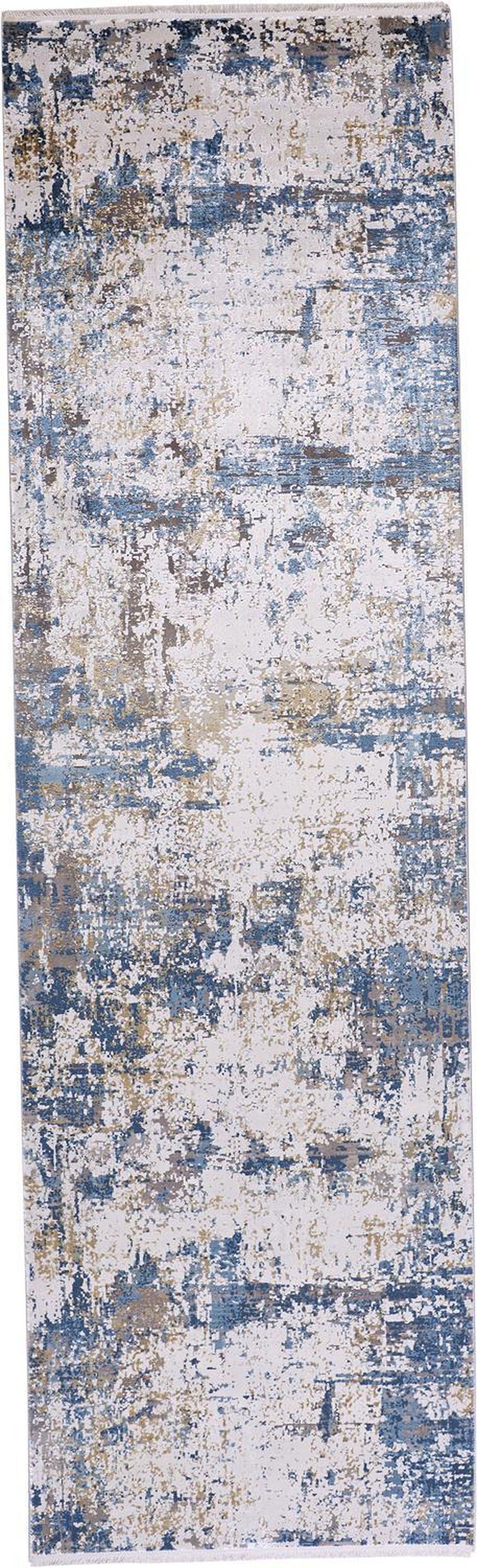 Feizy Cadiz 3891F Rug in Blue/Ivory