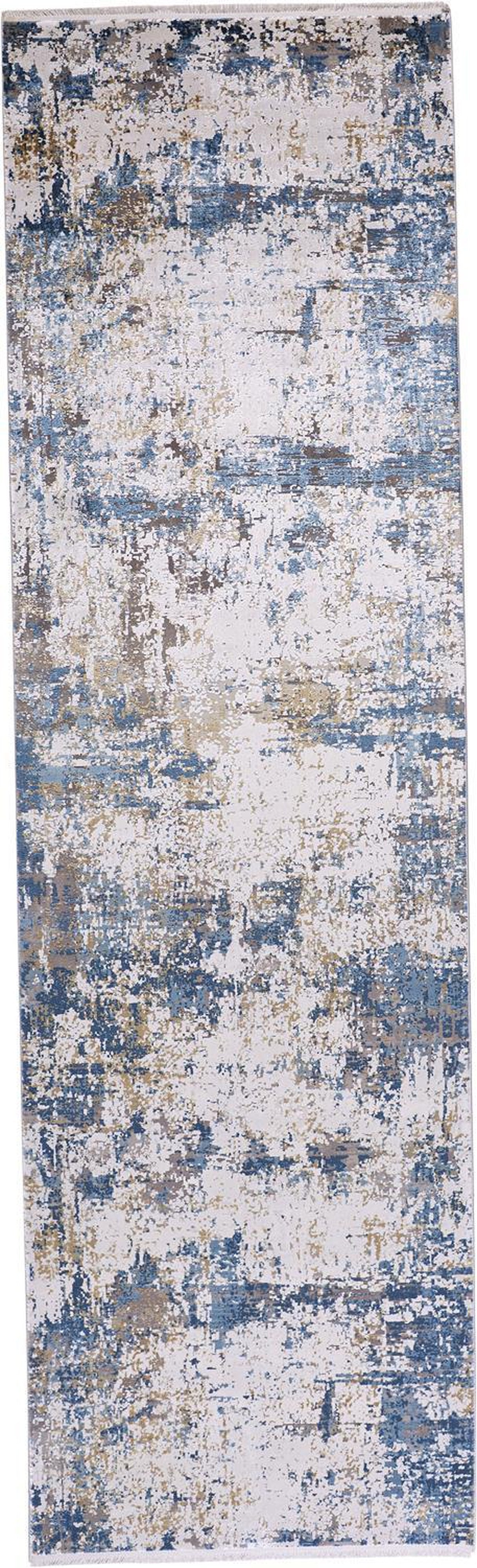 Feizy Cadiz 3891F Rug in Blue/Ivory