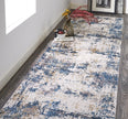 Feizy Cadiz 3891F Rug in Blue/Ivory