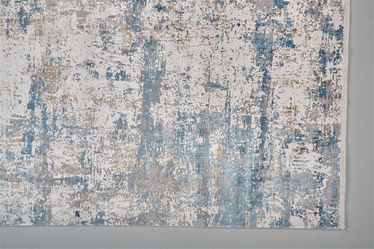 Feizy Cadiz 3891F Rug in Blue/Ivory