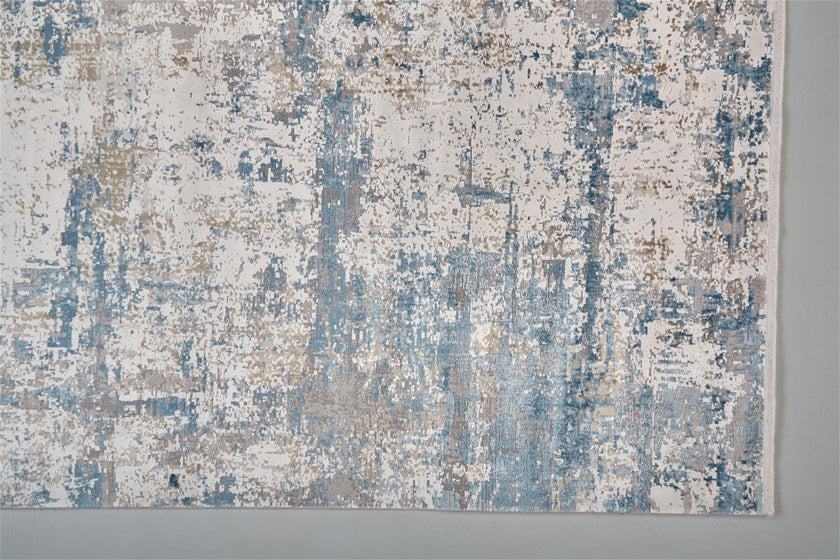 Feizy Cadiz 3891F Rug in Blue/Ivory