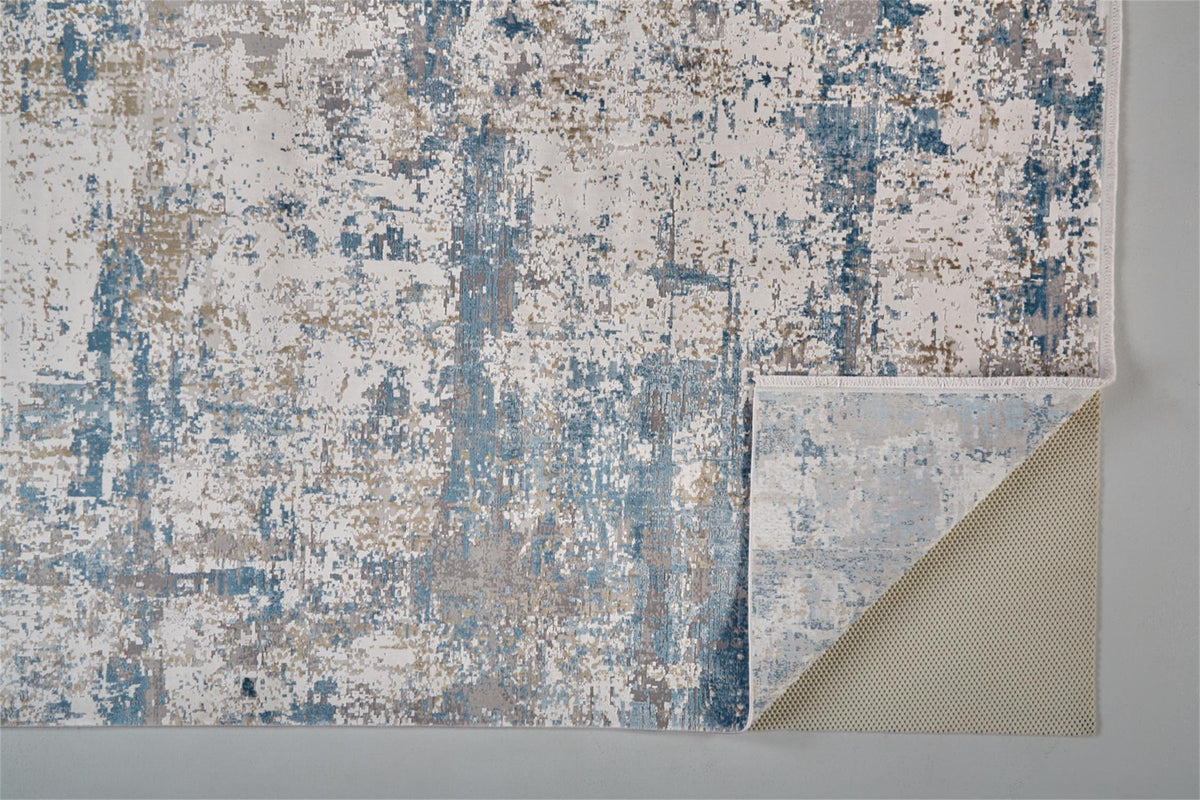 Feizy Cadiz 3891F Rug in Blue/Ivory