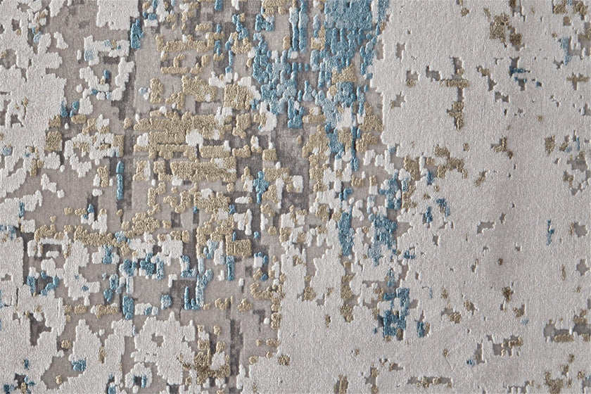 Feizy Cadiz 3891F Rug in Blue/Ivory