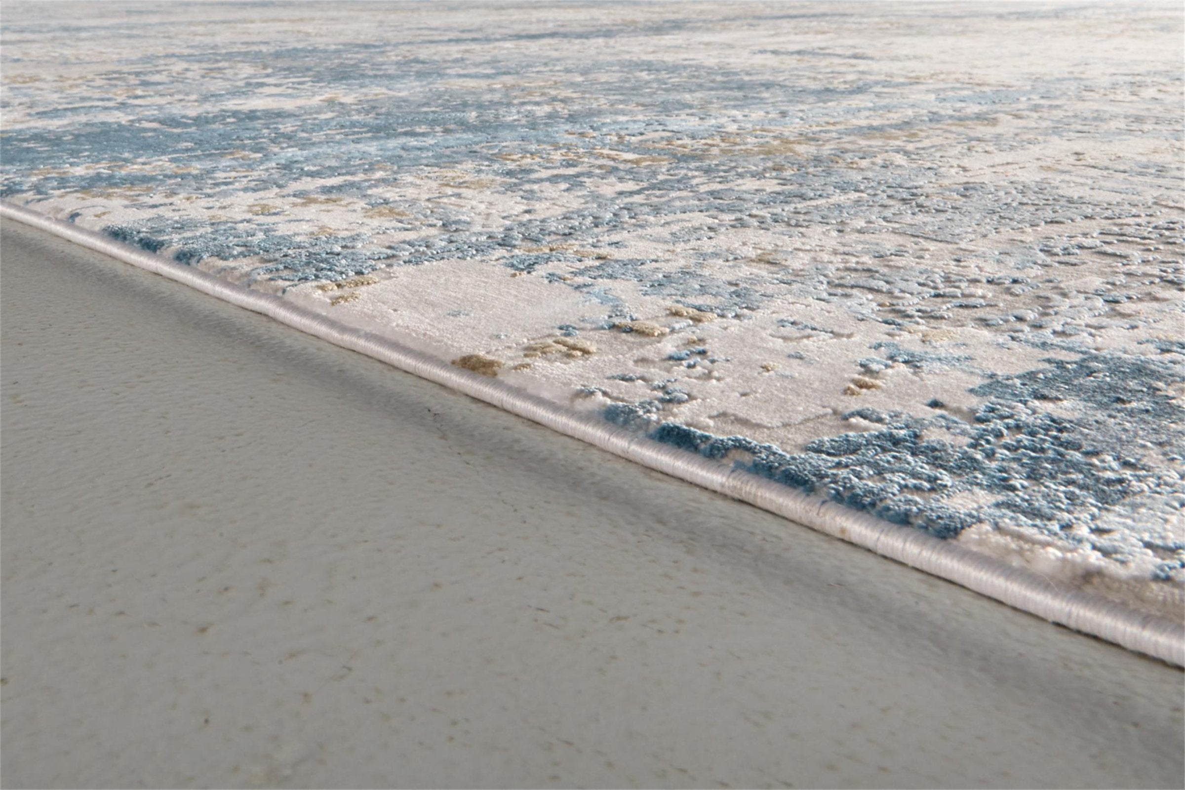 Feizy Cadiz 3891F Rug in Blue/Ivory