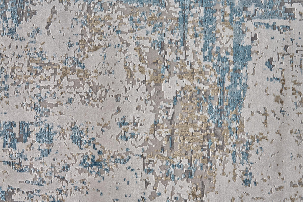 Feizy Cadiz 3891F Rug in Blue/Ivory