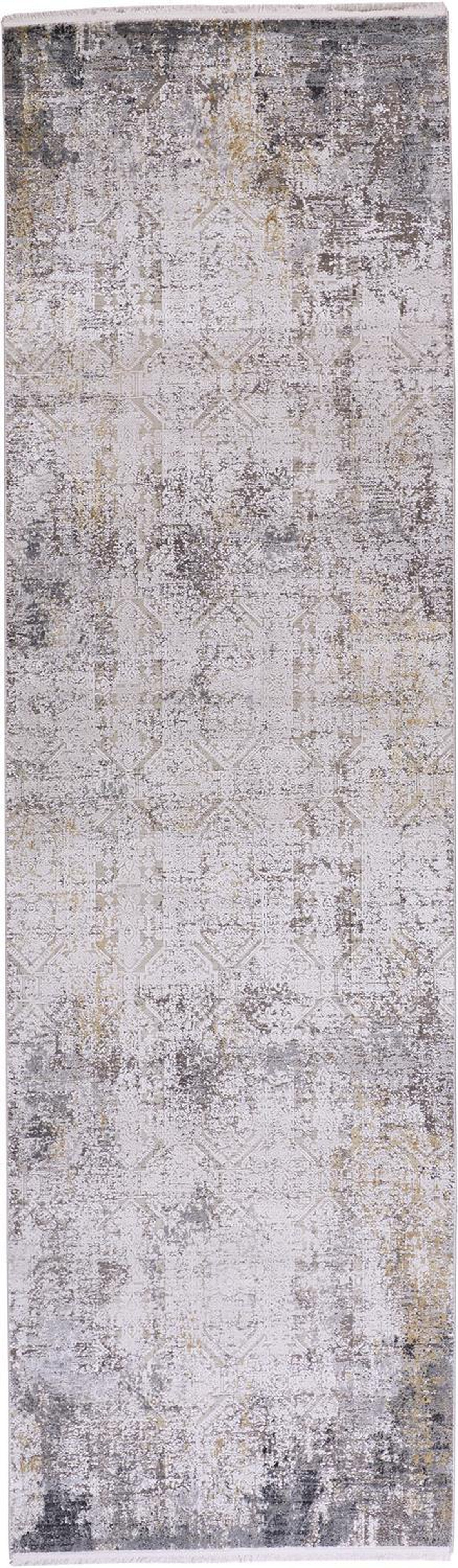 Feizy Cadiz 3892F Rug in Light Gray/Ivory