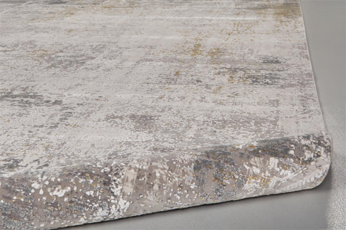Feizy Cadiz 3892F Rug in Light Gray/Ivory