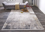Feizy Cadiz 3892F Rug in Light Gray/Ivory