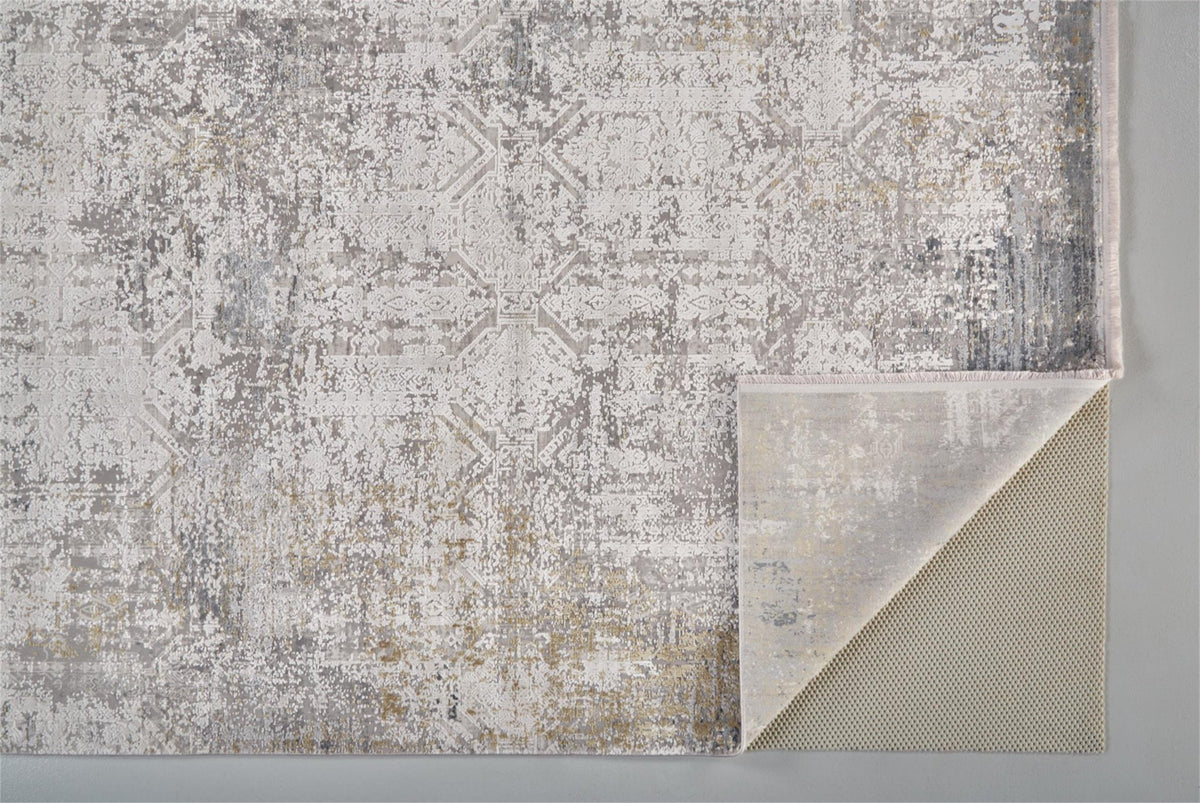 Feizy Cadiz 3892F Rug in Light Gray/Ivory